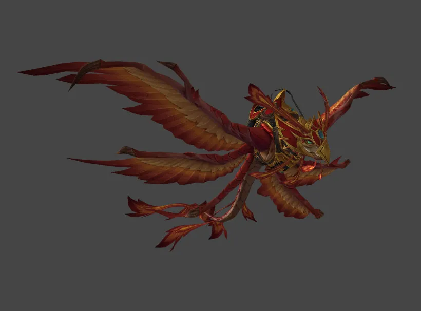 Fiery Dragonhawk Mount Model
