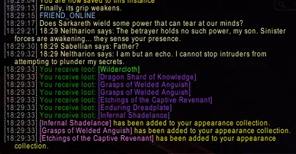 Mythic Kazzara Loot in Legacy Loot Mode.