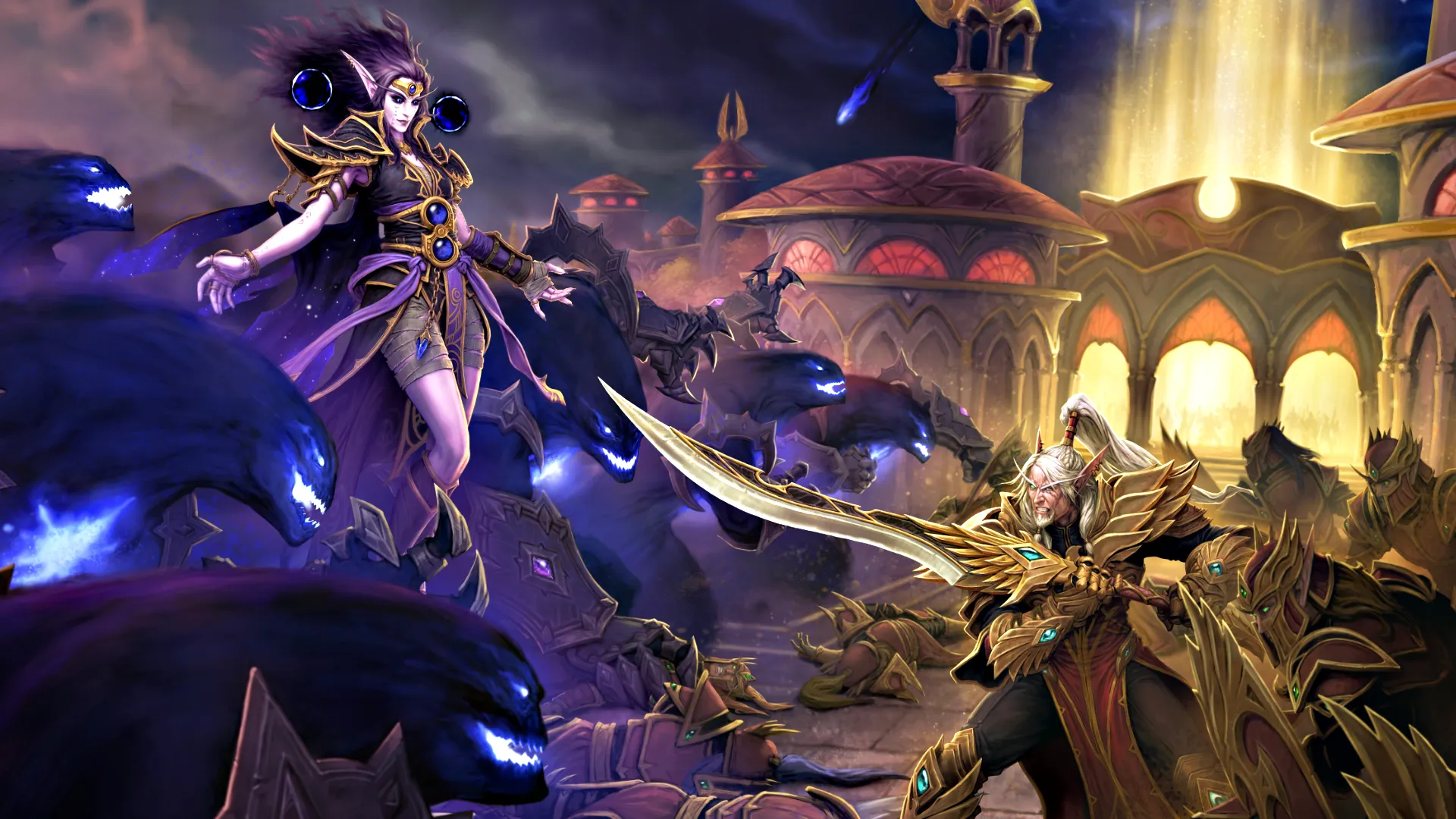 Official Blizzard World of Warcraft Midnight Key-Art edit with higher contrast