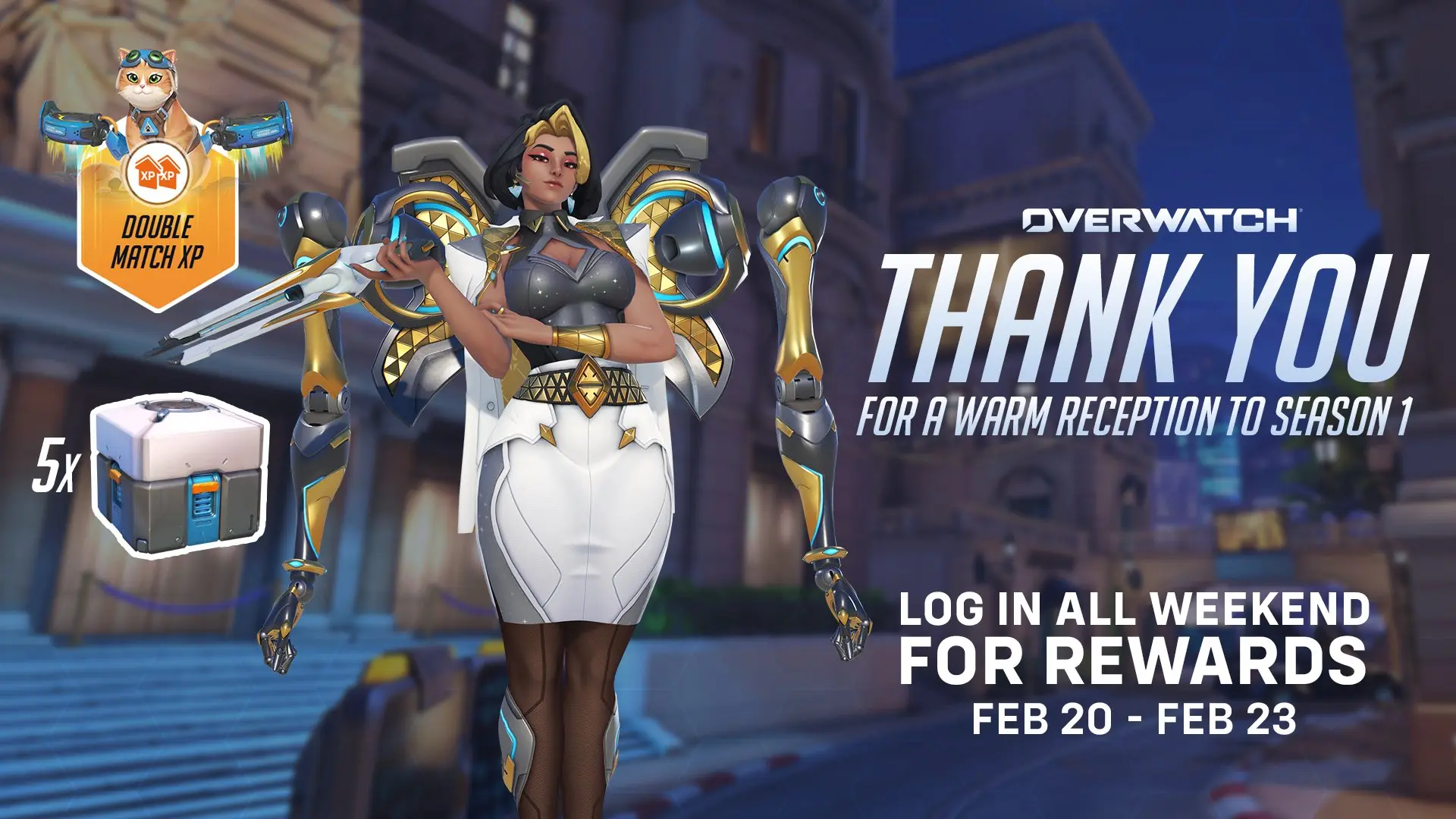 Overwatch Season 1 Thank you Message from Blizzard - Free XP Weekend Image
