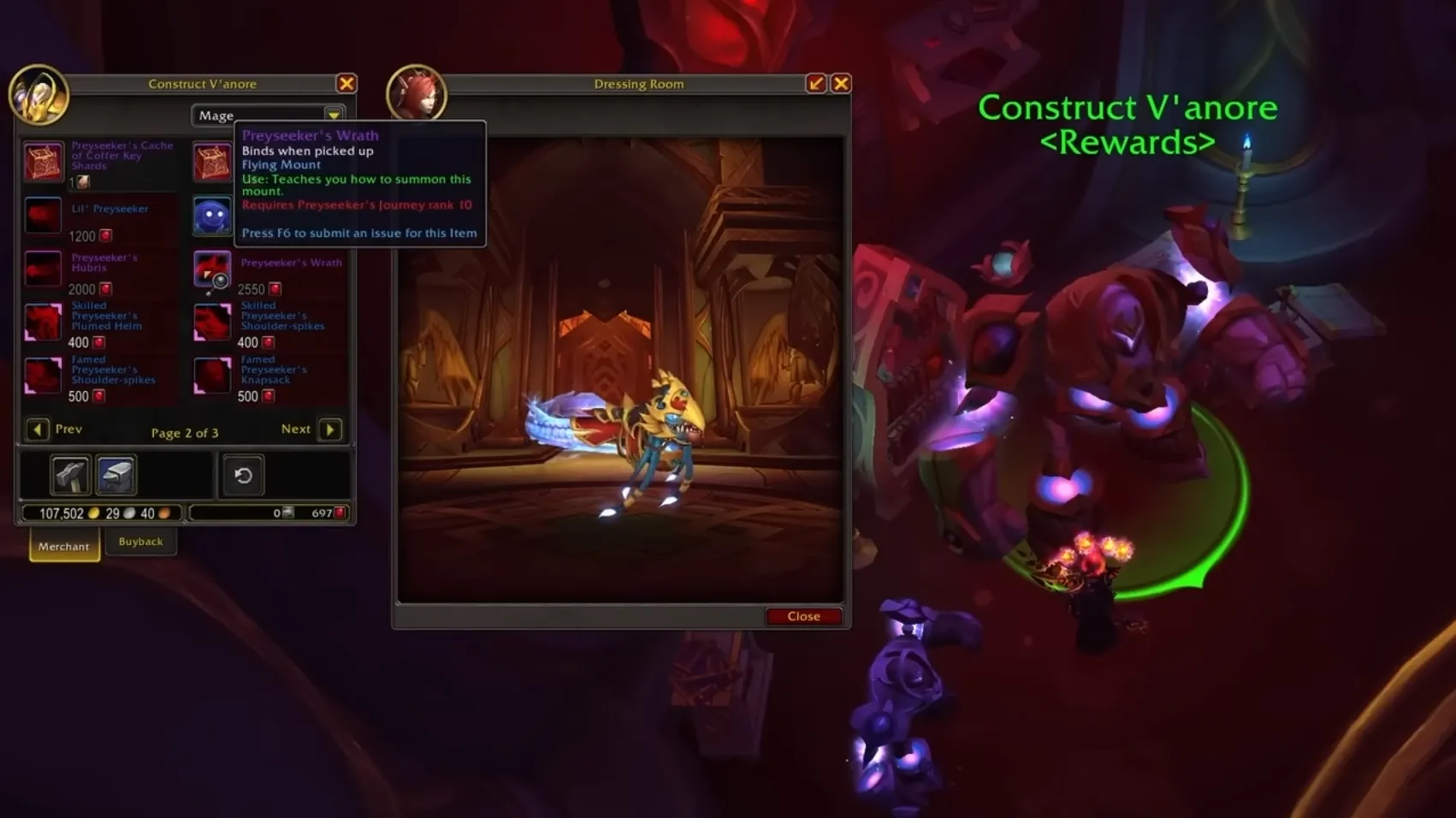 WoW Midnight Prey Rewards Vendor