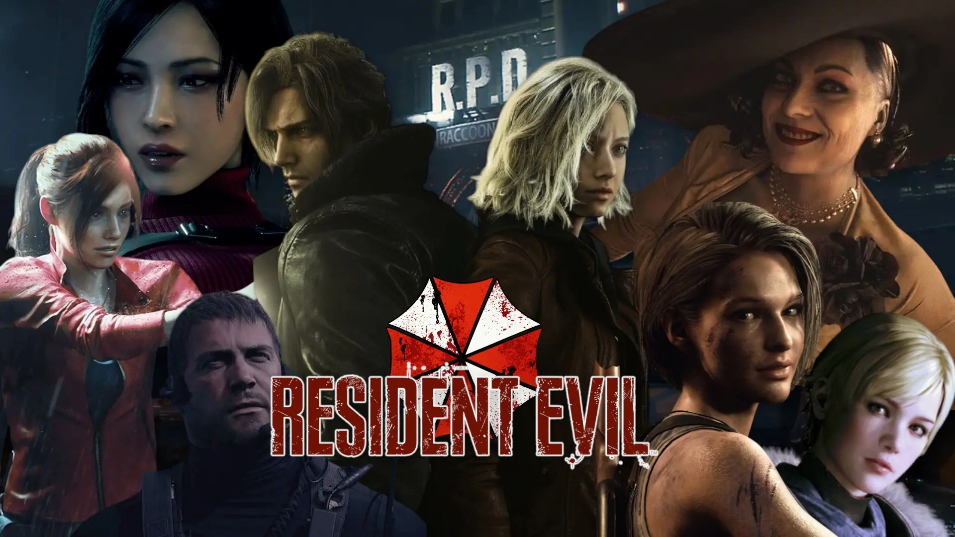 Resident Evil series Main Characters, Leon, Claire, Grace, Chris, Jill, Ada, Lady D