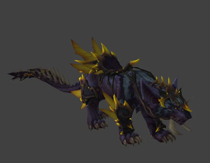 Gray and Yellow Grimlynx Model