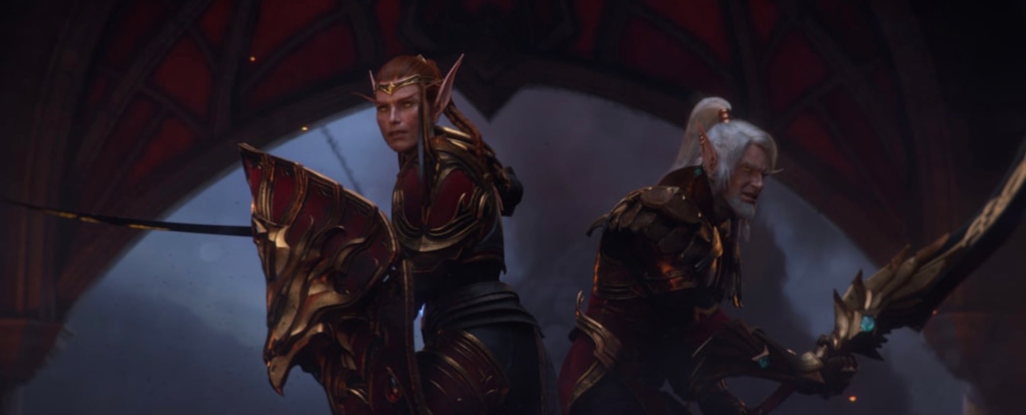 Liadrin with Lo'rthemar fending off the void