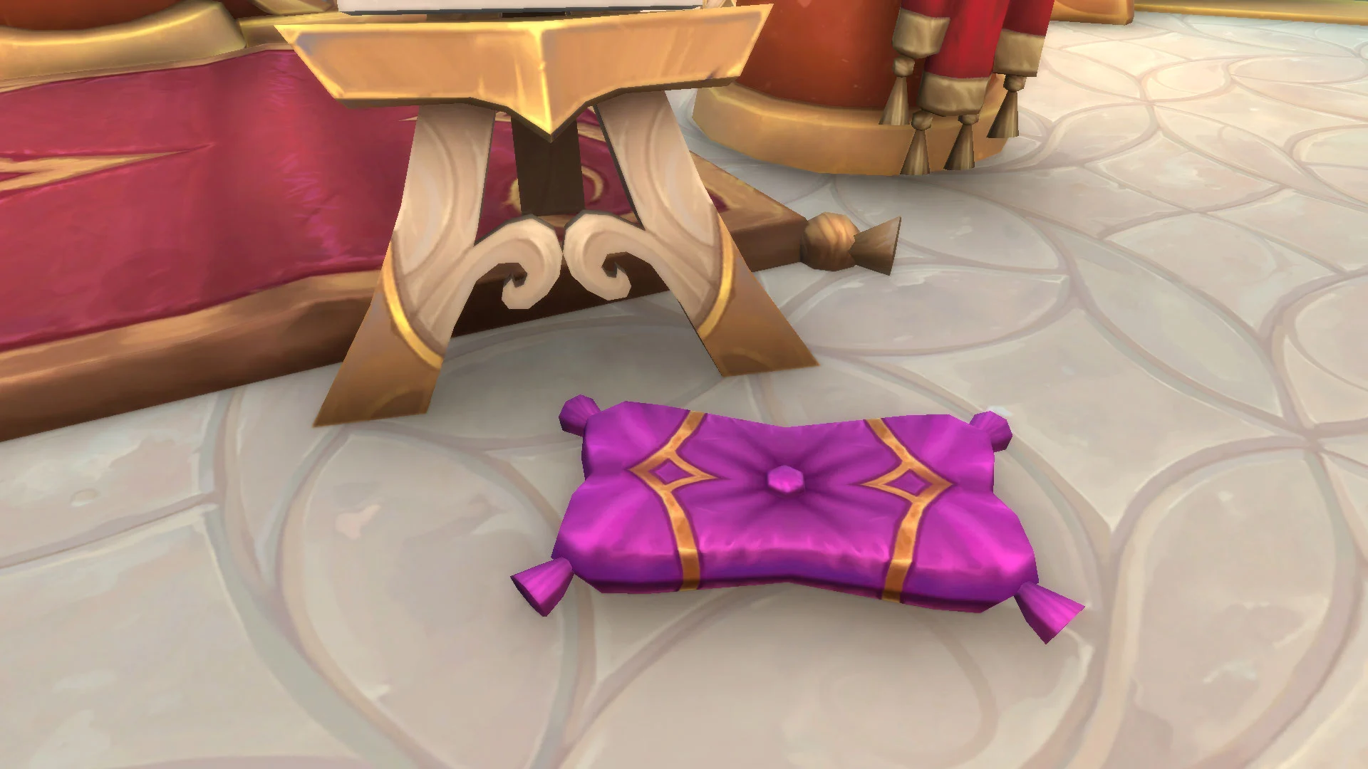 A screenshot of the Silvermoon Painter’s Cushion decor item