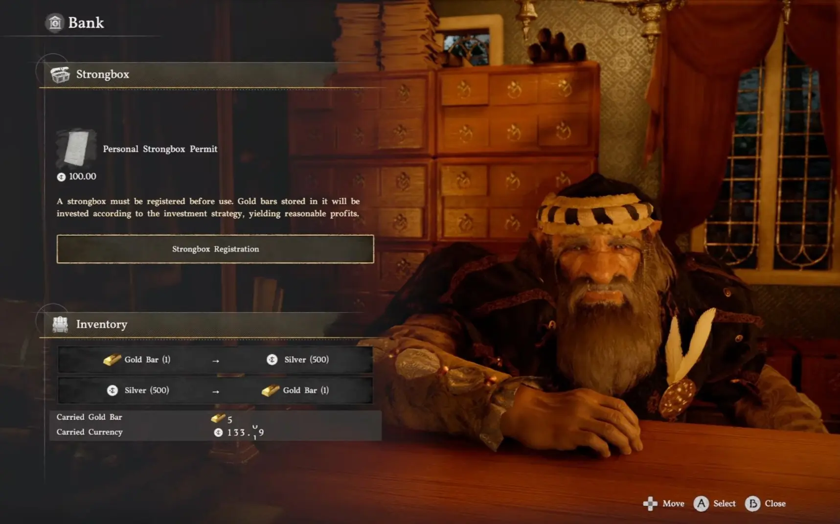 Crimson Desert Bank Gold exchange