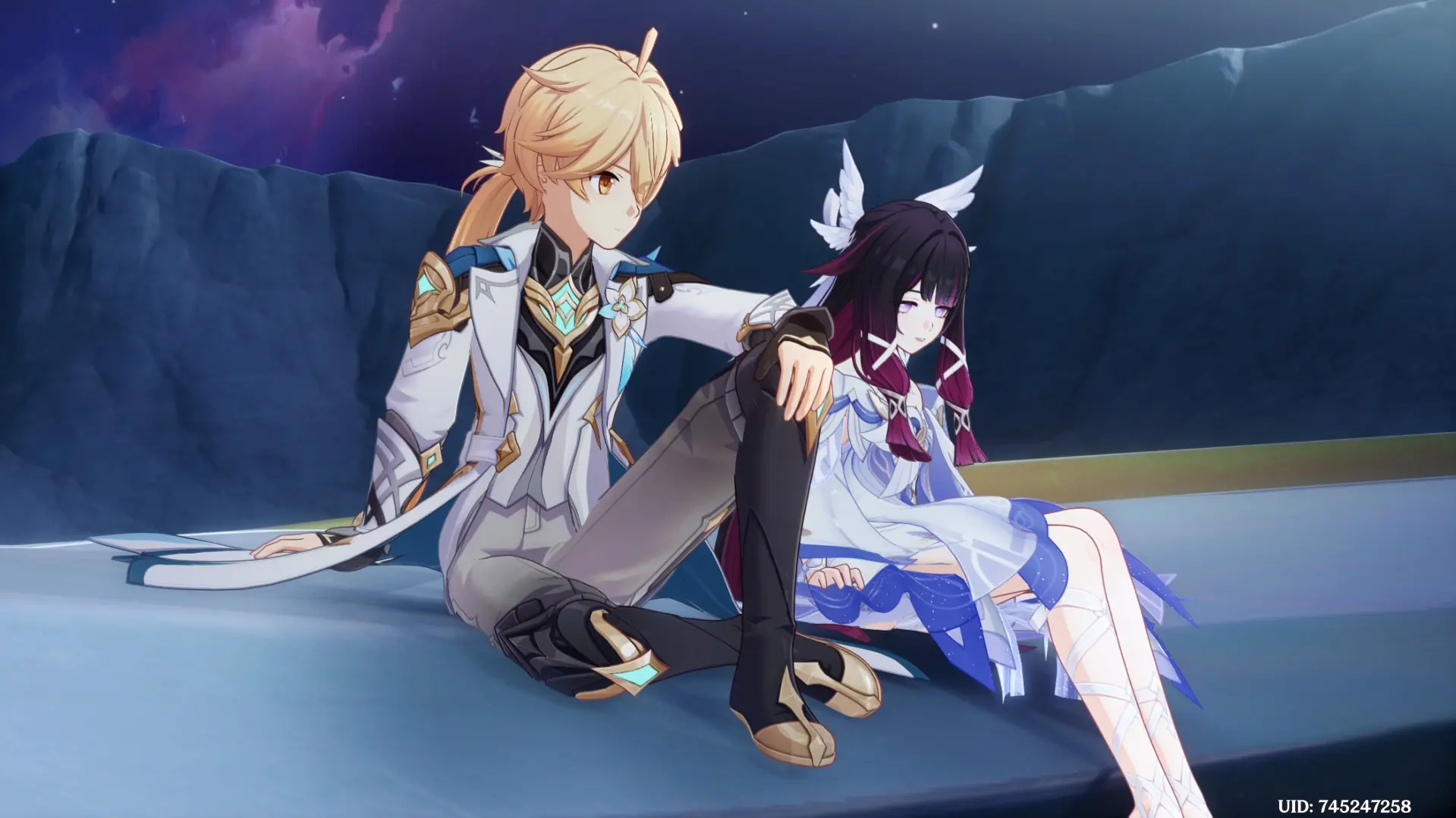 Aether and Columbina on Aether's ship