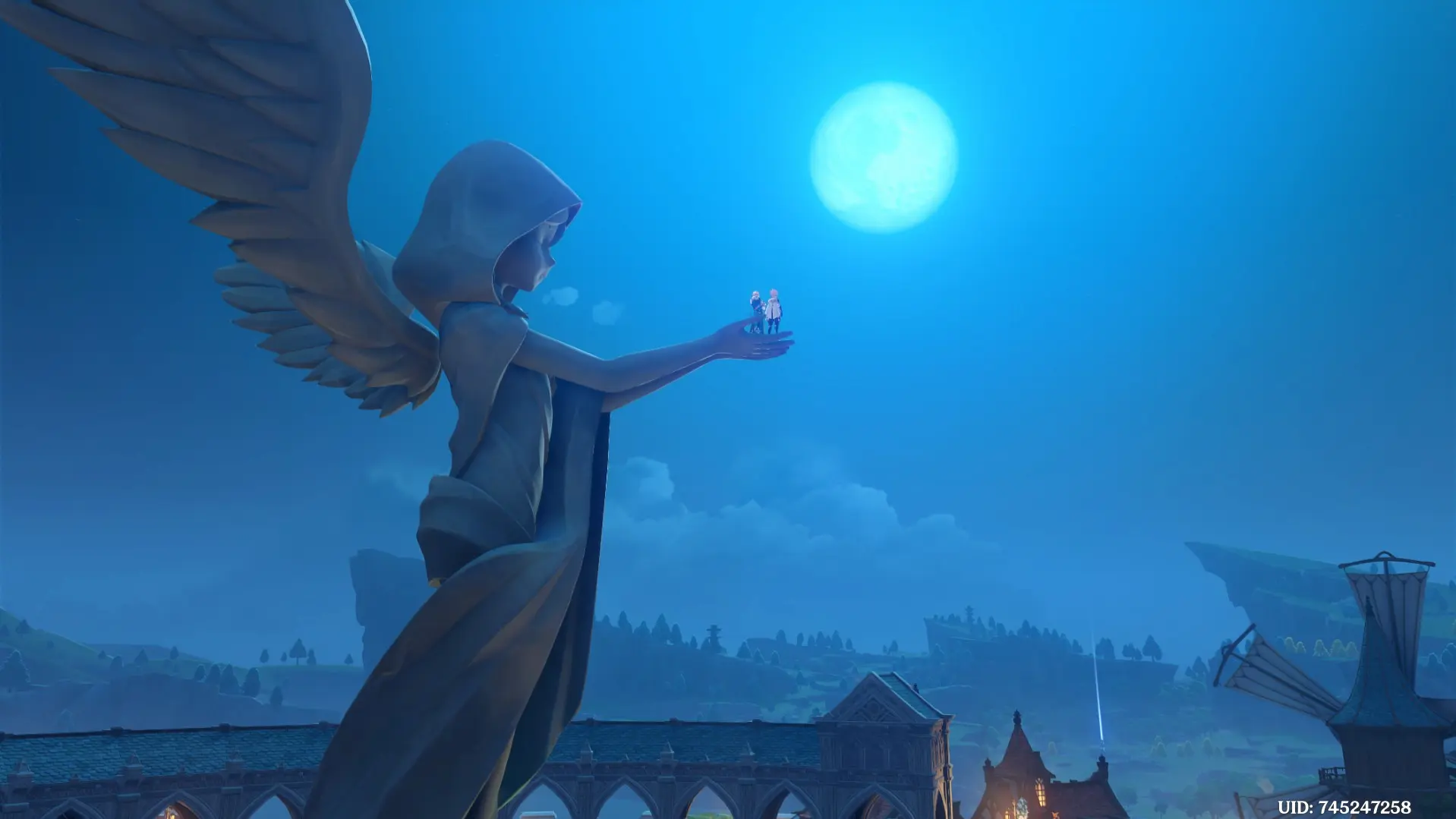 Genshin Statue in MOndstadt