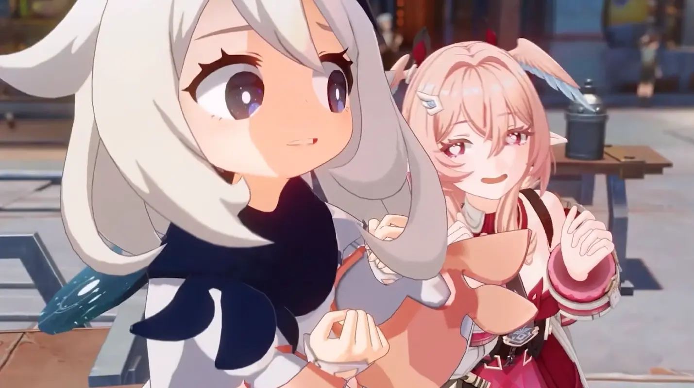 Paimon and Linnea Genshin Impact