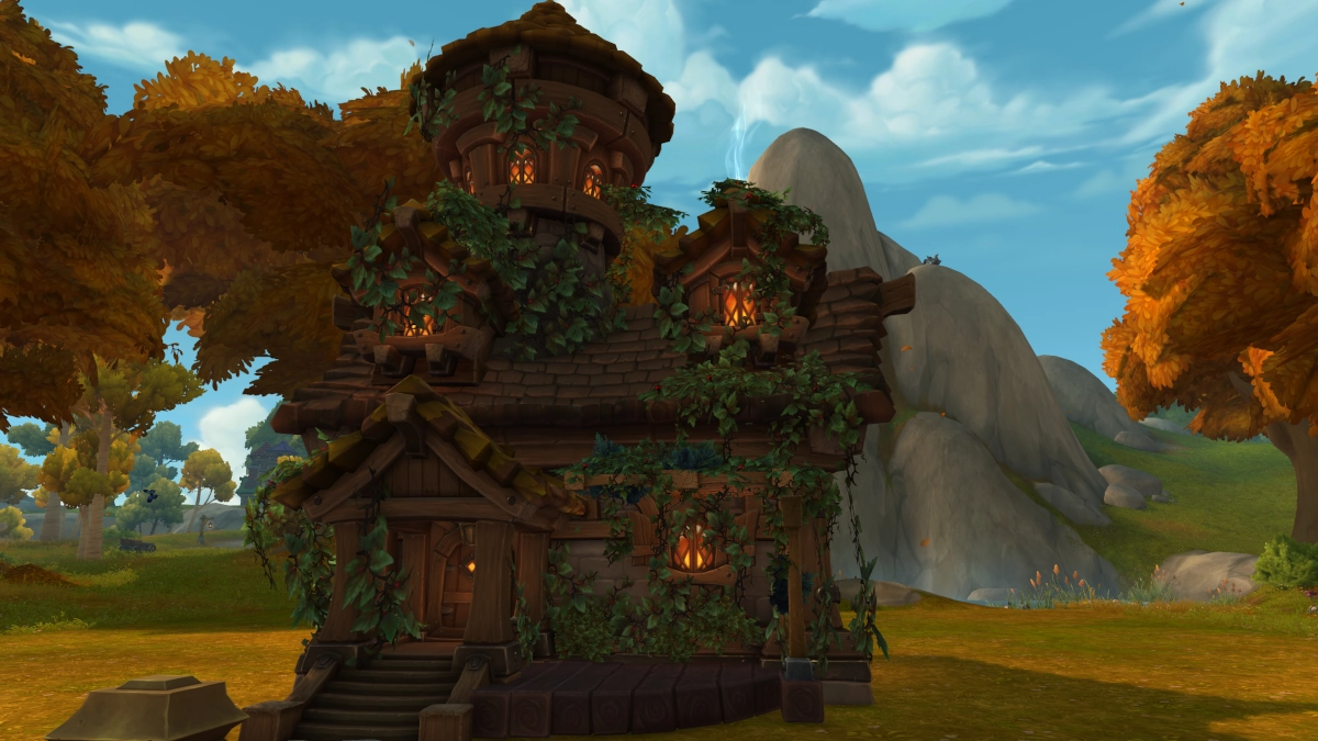 This is an Alliance-style player house with some exterior vines and a custom porch added