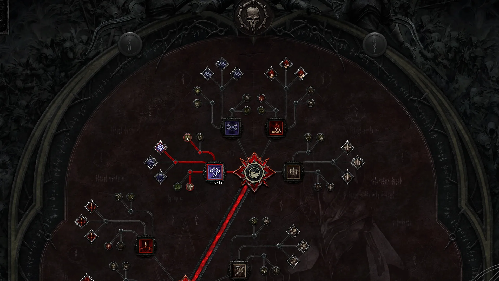An early version of the Work in Progress Skill Tree preview for Diablo 4's second expansion: Lord of Hatred. The Skill tree now shows various different branches for more skill customization than ever before.