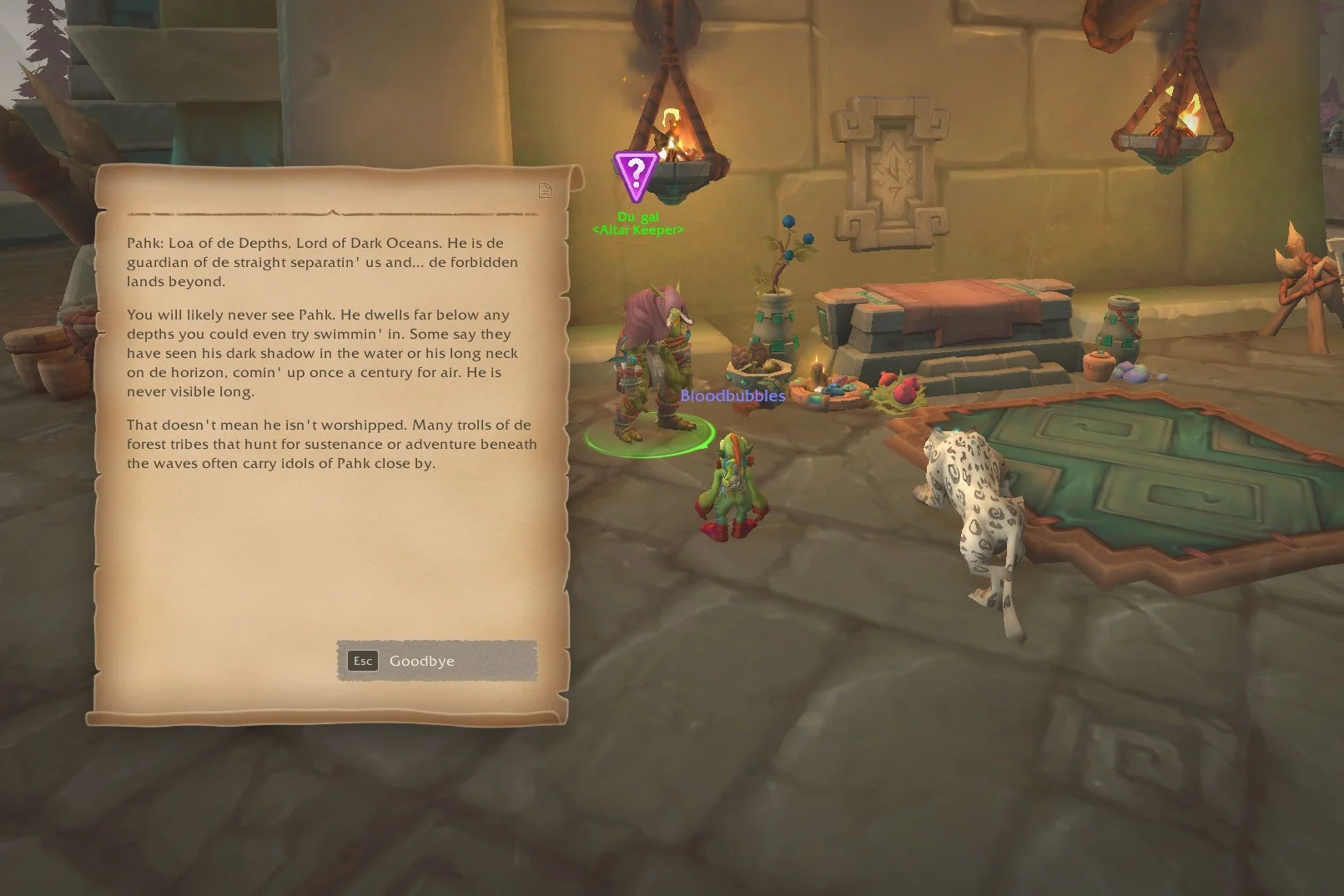 A description of Pahk, Loa of the Depths