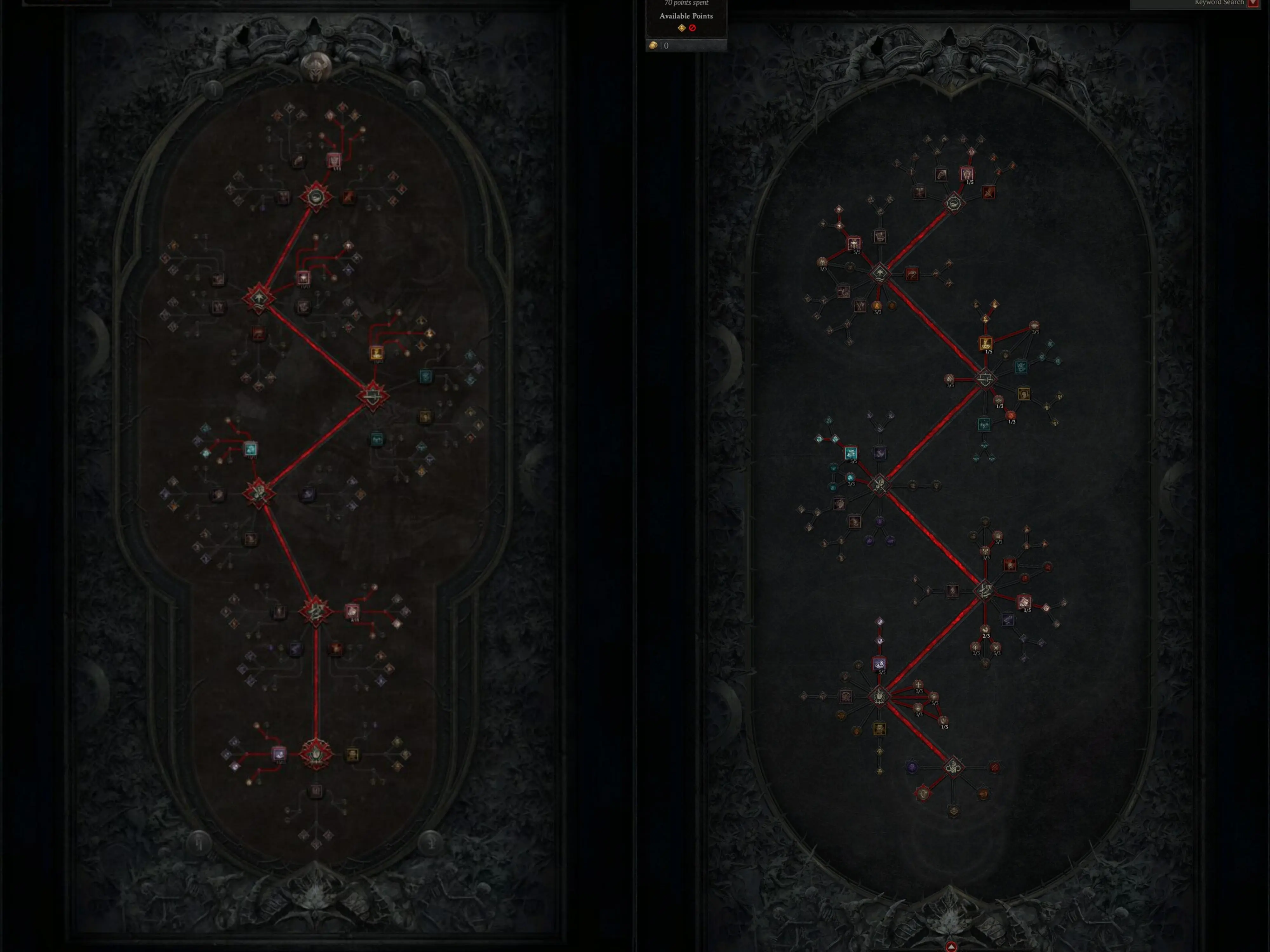 Barbarian skill tree, before and after Lord of Hatred expansion.