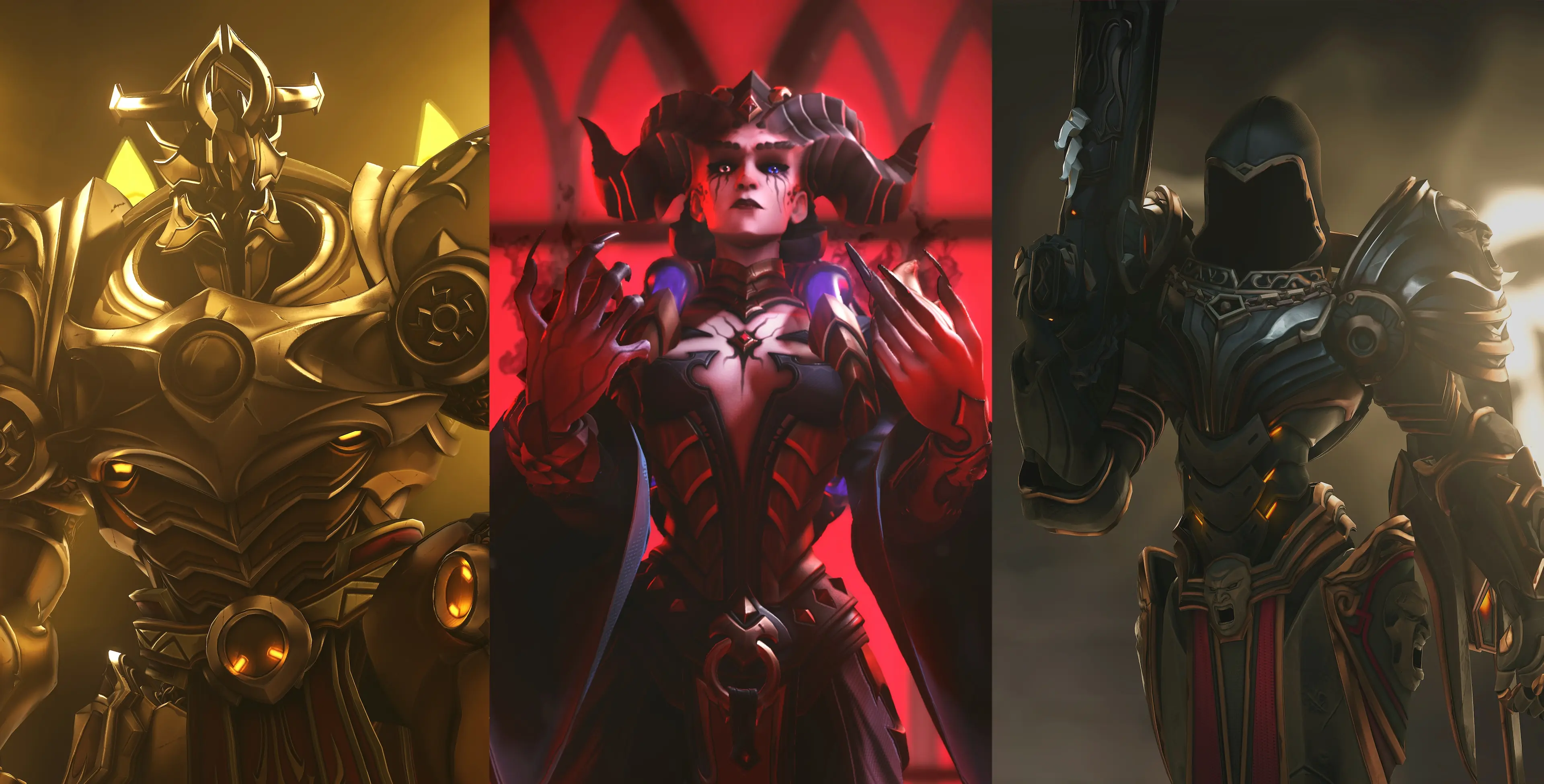 Diablo and Overwatch crossover collaboration shop skin previews