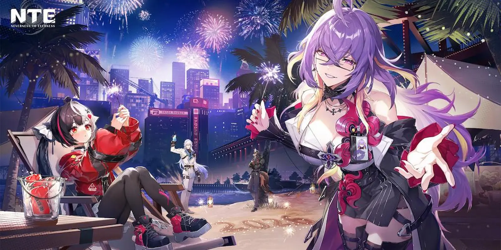 Neverness to Everness art with Lacrimosa and Fadia and other characters