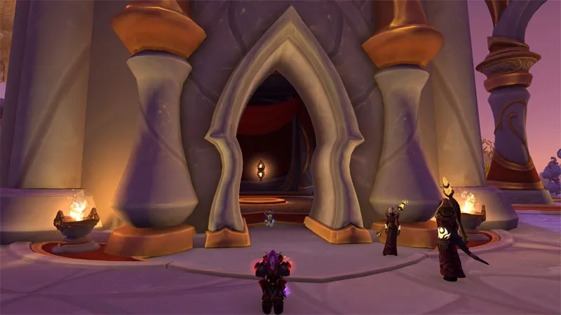 Parhelion Plaza spire entrance.