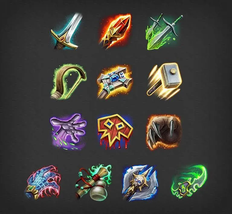 Handclaw's class icon redesigns.