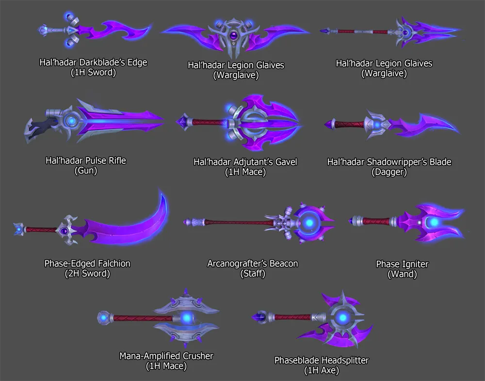 Hal'hadar Ethereal weapon models from Naigtal.