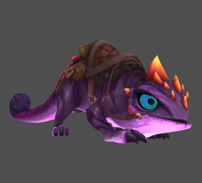 Crested Violet Leafmimic mount.