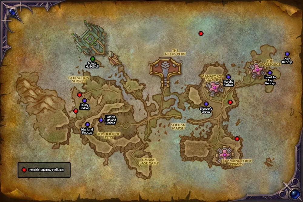 Naigtal Collectibles Map.