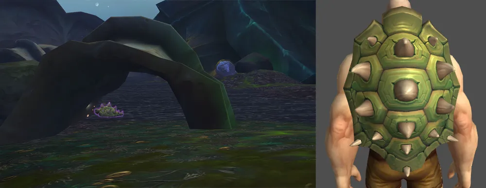 Pointy Half-Shell Cloak Transmog.