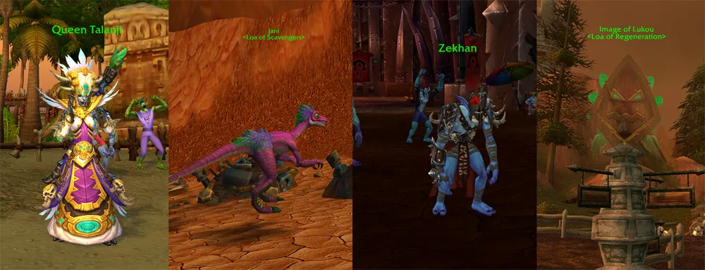 NPCs around the Darkspear Dash locations.
