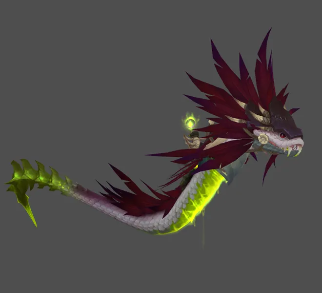 White Venom Serpent mount model.