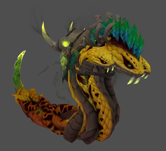 Yellow Writhes Mount Model.