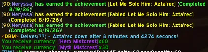 Azta'rec crest rewards for a Tier ?? kill.