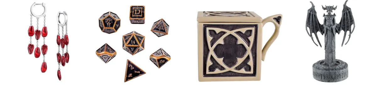 Some of the Diablo items in the BlizzCon Gear Store.