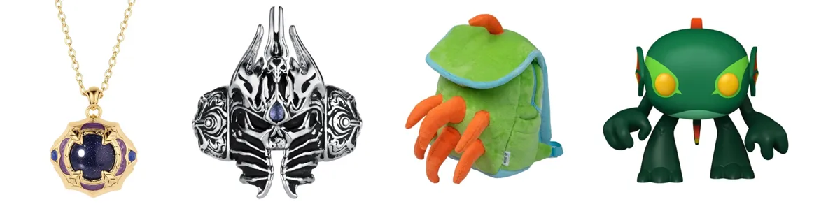 Some of the WoW items in the BlizzCon Gear Store.