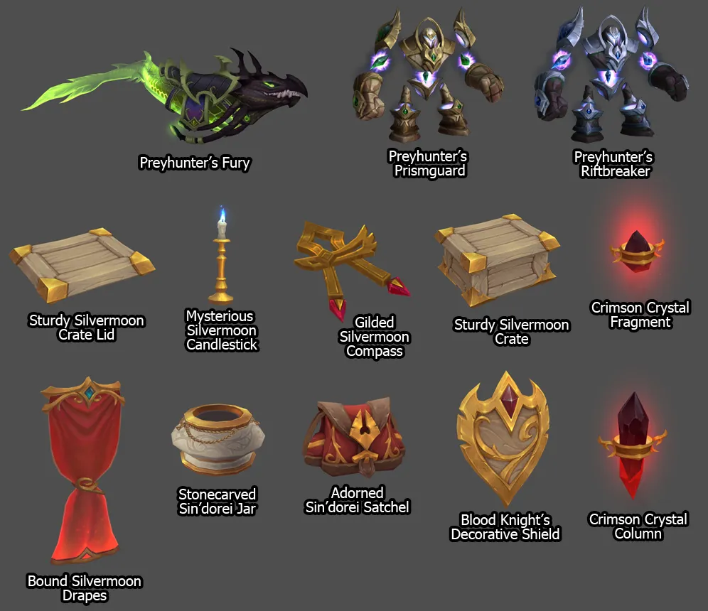 Preyhunter's Journey seasonal rewards.