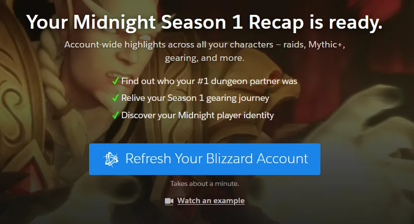 Starting your Raider.IO seasonal recap.