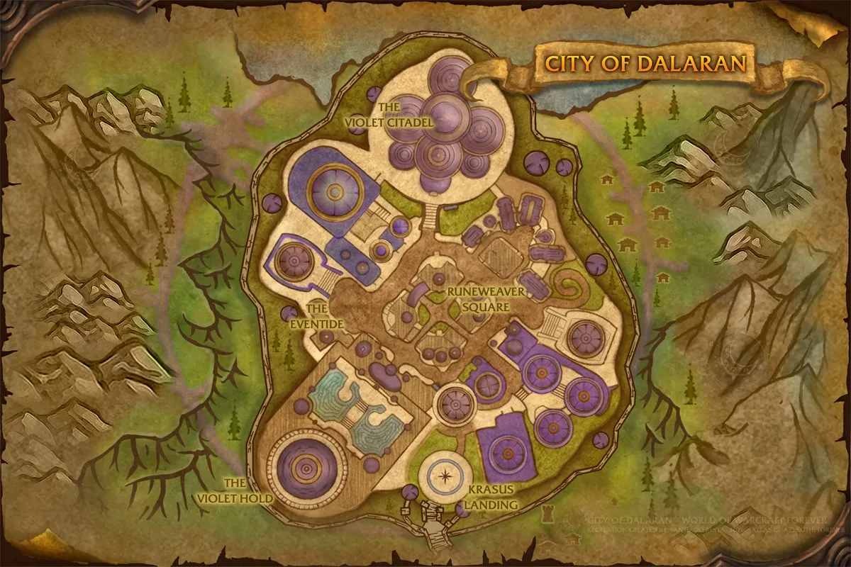 City of Dalaran map by Santiago Reyes.