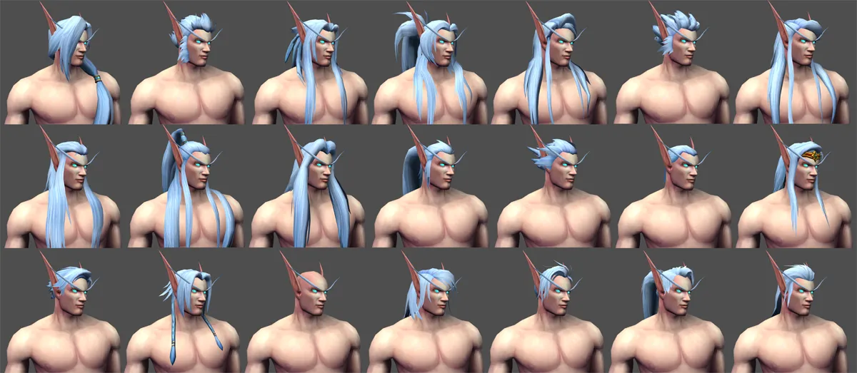 Skyborne Male Hairstyle Customizations.