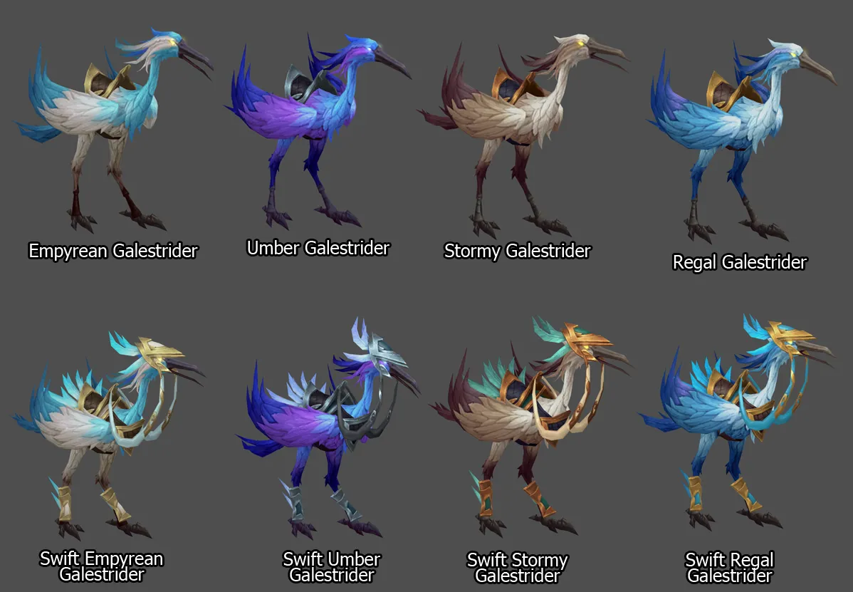 Skyborne racial mounts in WoW Forever.