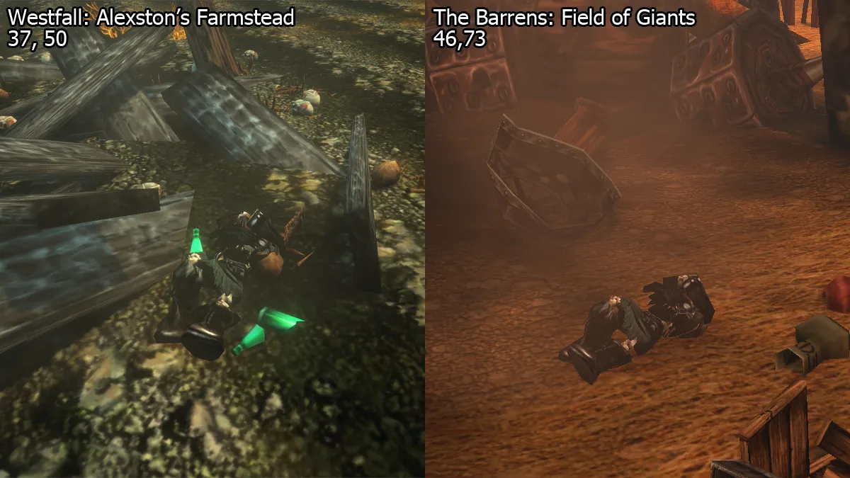 Westfall and the Barrens locations.
