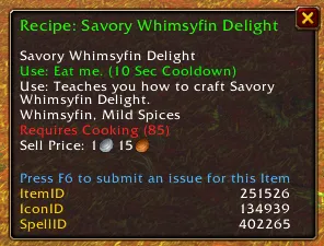 Savory Whimsyfin Delight recipe.