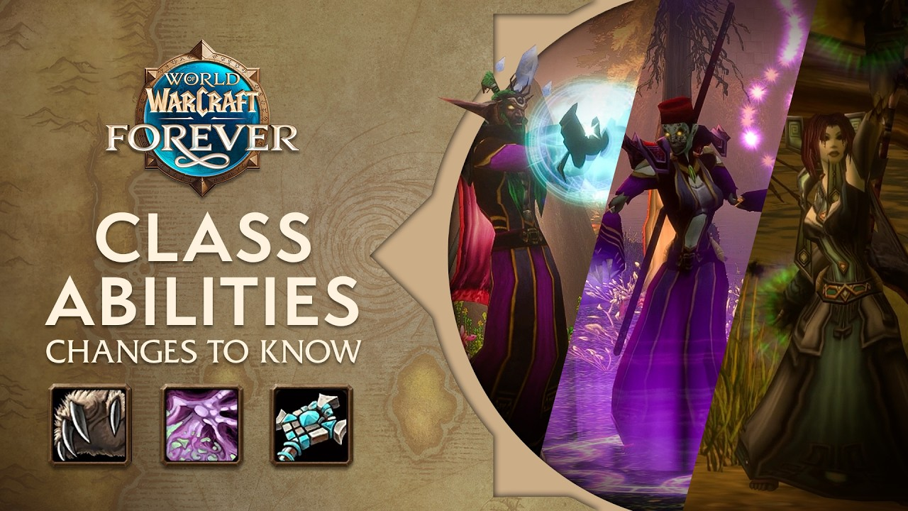 Druid, Warlock, and Priest abilities