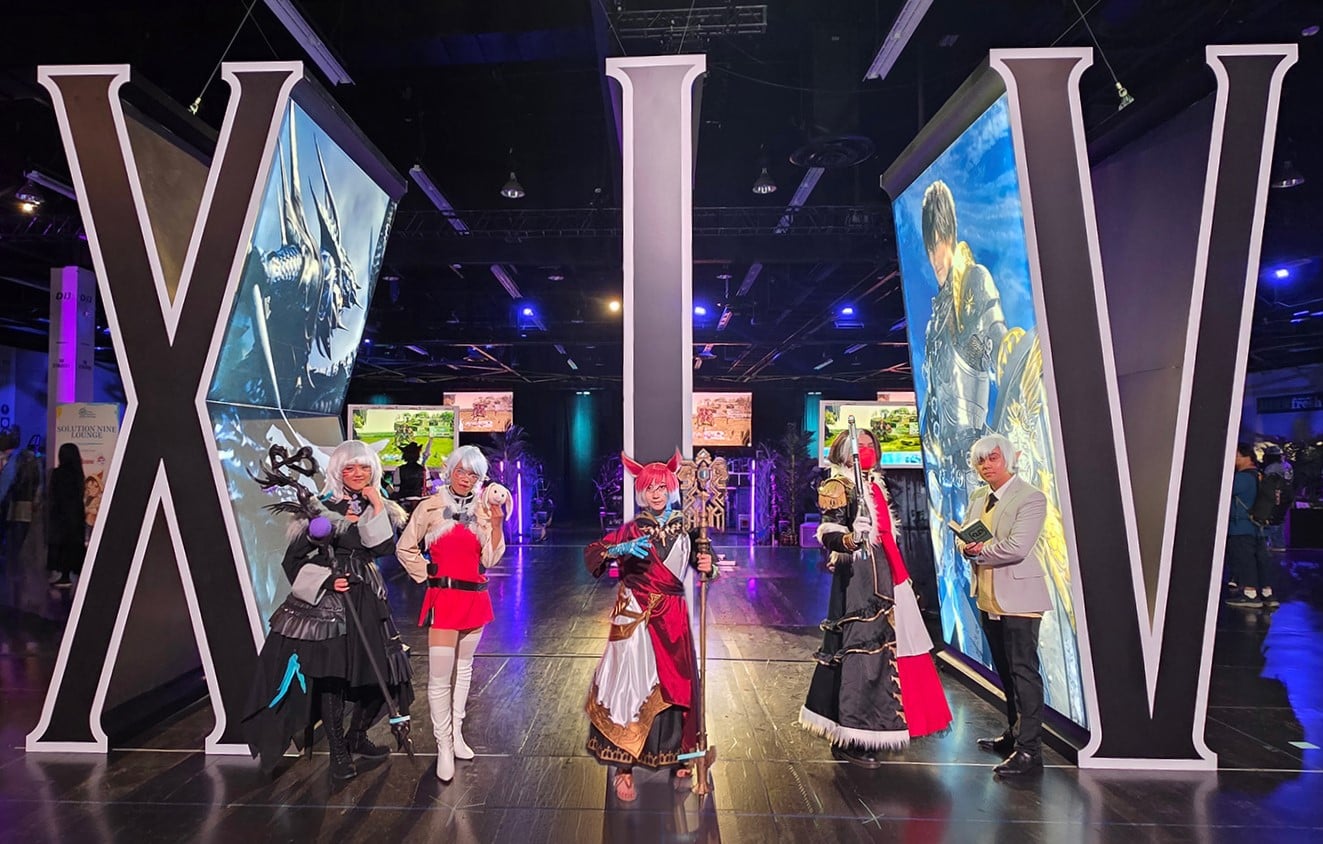 Group of FFXIV cosplayers at Anaheim Fan Fest 2026