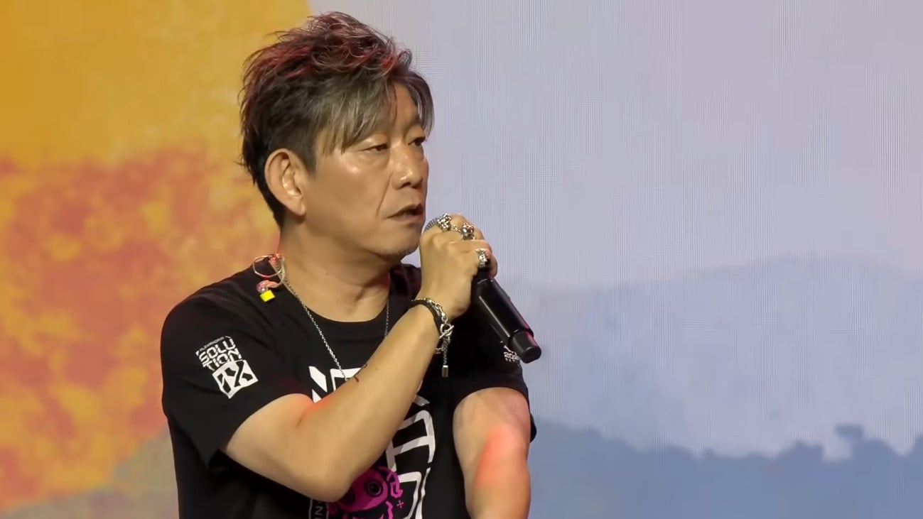 FFXIV producer and director Yoshi-P answering questions at FFXIV Fan Fest