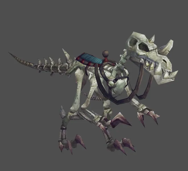 Reanimated Skeletal Raptor mount.