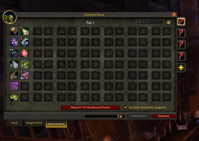 Account-wide Warband Bank